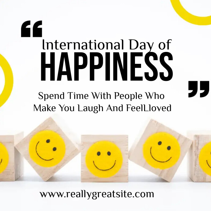 Copy of INTERNATIONAL DAY OF HAPPINESS INSTAGRAM POST | PosterMyWall