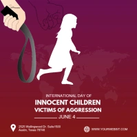 International Day of Innocent Children Victim Square (1:1) template