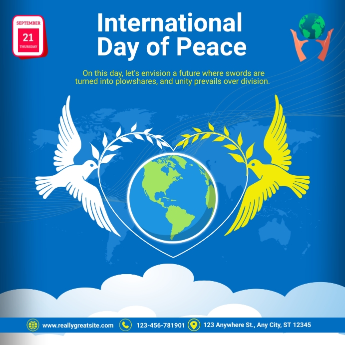 International Day of Peace Instagram Post template