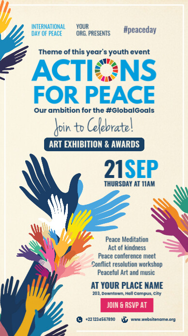 International Day of Peace Template Instagram-verhaal