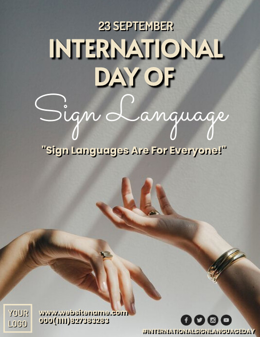 Sign Language Awareness Posters Copy of International day of sign language templete | PosterMyWall