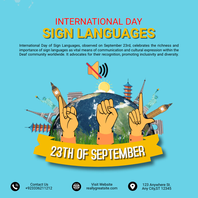 Copy of International Day of Sign Languages | PosterMyWall