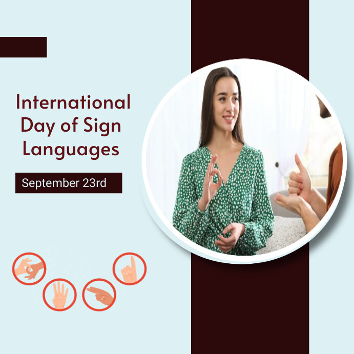 international day of sign languages Template | PosterMyWall