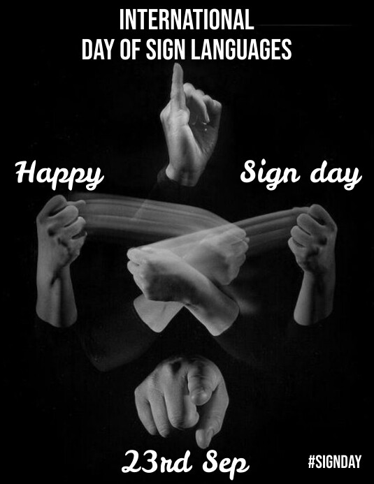International Day of Sign Languages Template | PosterMyWall
