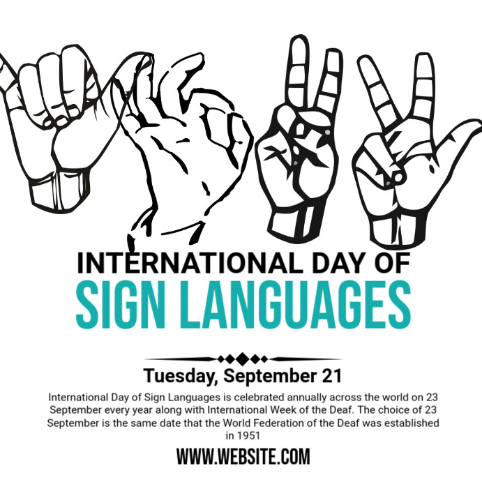 International Day of Sign Languages Template | PosterMyWall