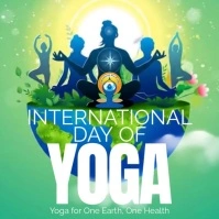international day of yoga Instagram-bericht template