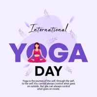 International Day Of Yoga Square (1:1) template