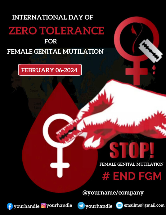 International Day Of Zero Tolerance For Femal Template | PosterMyWall