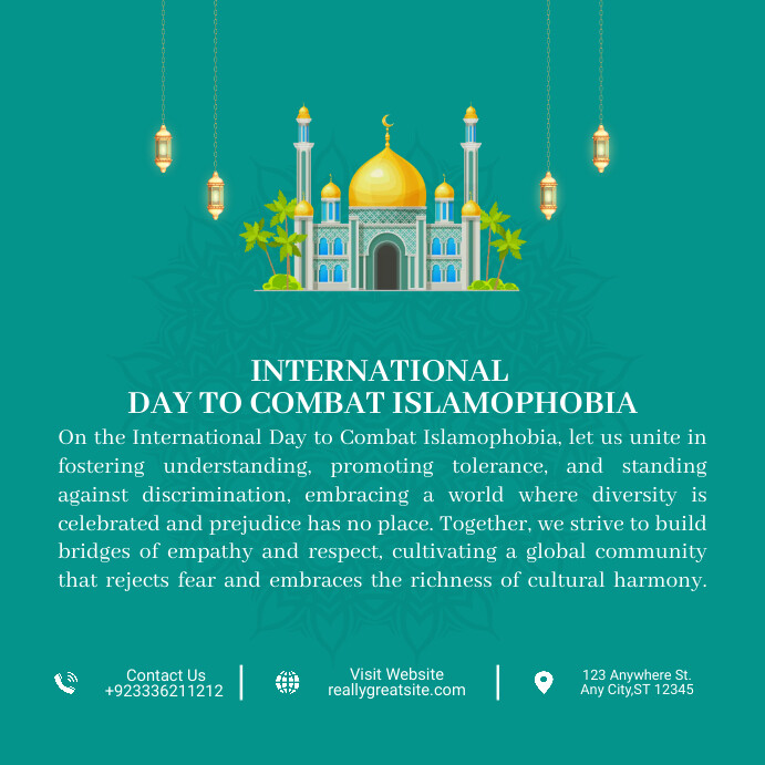international day to combat islamophobia Template | PosterMyWall