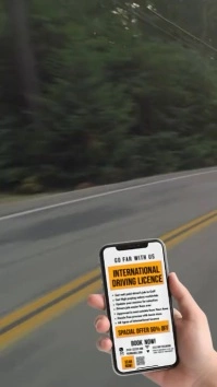 INTERNATIONAL DRIVING LICENCE Digital Display (9:16) template