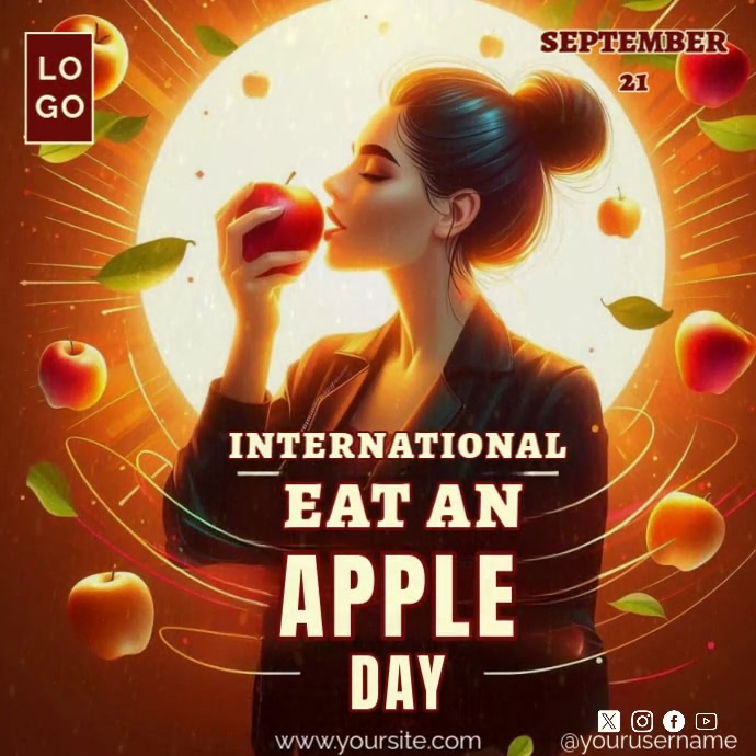 Plantilla de International Eat An Apple Day | PosterMyWall