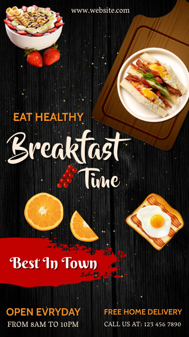 International egg day, healthy food,breakfas Instagram Story template