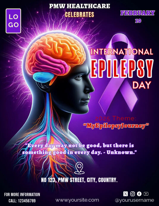 International Epilepsy Day 传单(美国信函) template