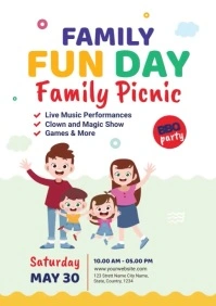 International Family Day Flyer Tempalte A4 template