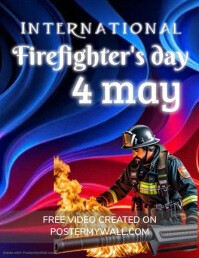 International firefighter's day Volantino (US Letter) template