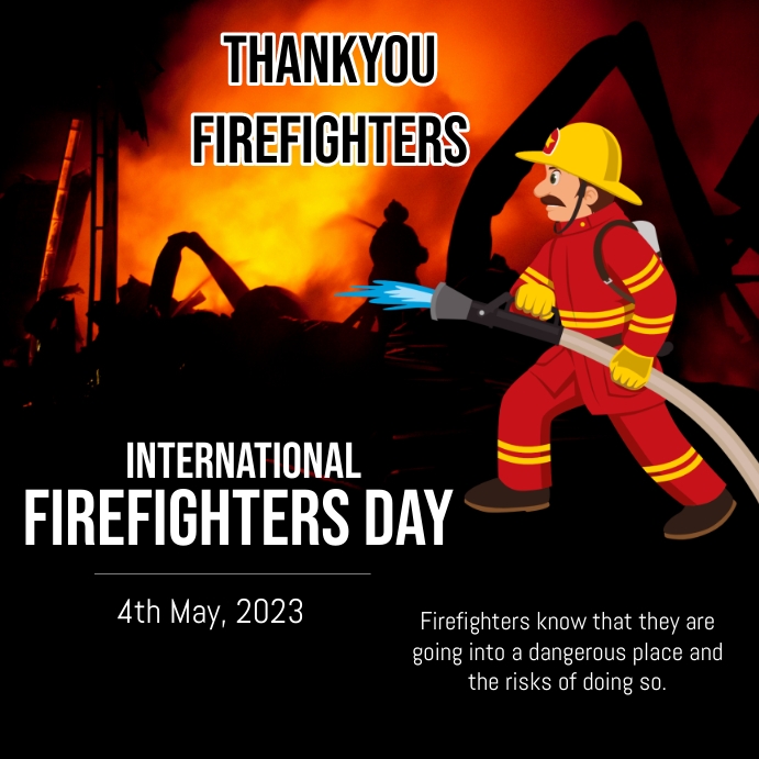 international firefighters day instagram post template