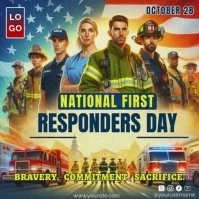 International First Responders Day โพสต์บน Instagram template