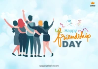 International Friendship Day Carte postale template