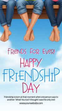 International Friendship Day Digital Display (9:16) template