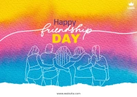 International Friendship Day Postcard template