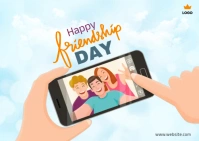 International Friendship Day Postcard template