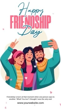 International Friendship Day Instagram-verhaal template