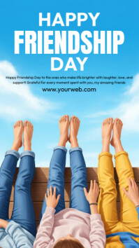 International Friendship Day Digital Display (9:16) template