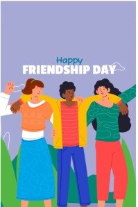 international friendship day  friendship day Affiche template