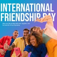international friendship day  friendship day Instagram Post template