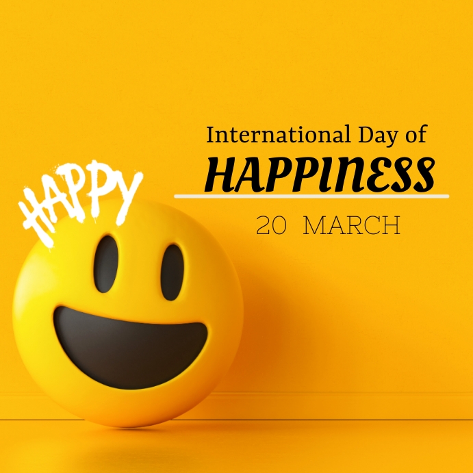 International happiness day Instagram-Beitrag template