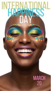 International Happiness Day Flyer Ad Animated Instagram Story template