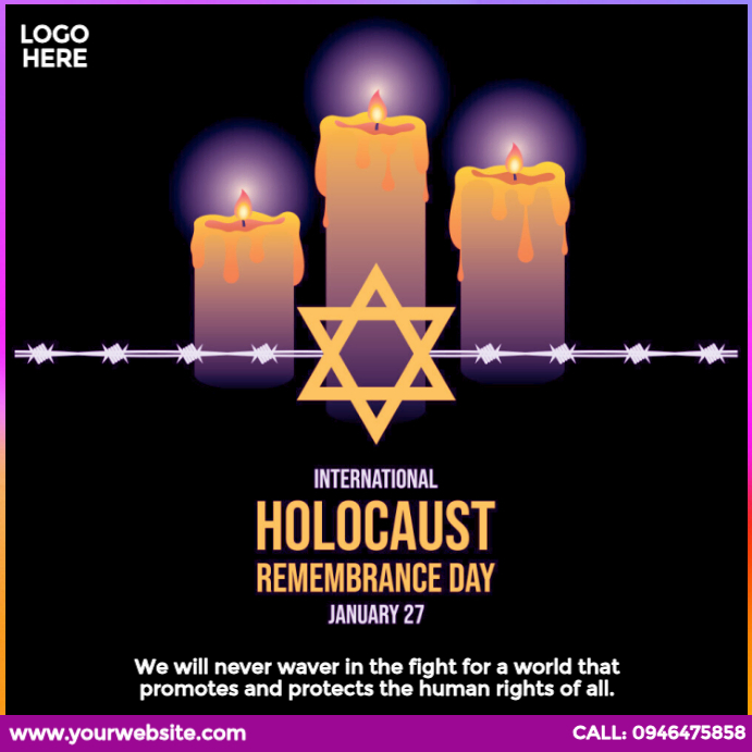 International Holocaust Remembrance Day Ads Template | PosterMyWall
