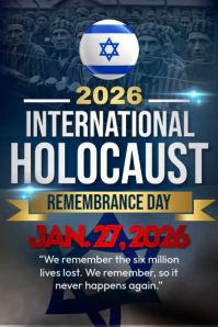 International Holocaust Remembrance Day Poster template