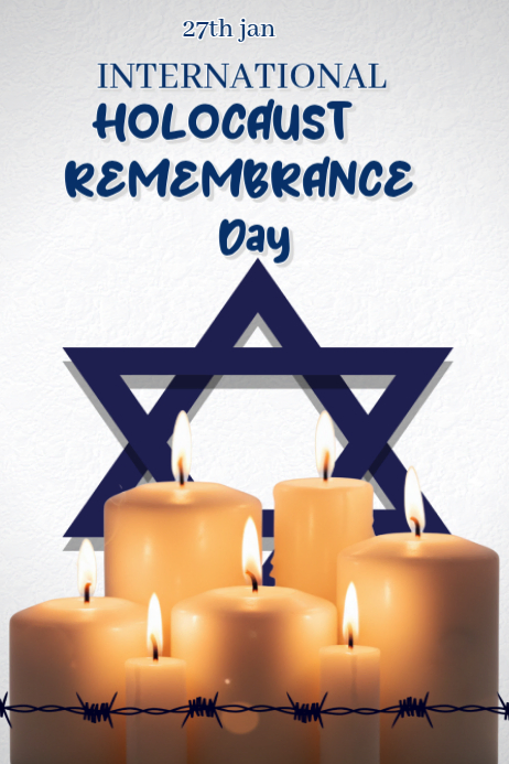 Plantilla de International Holocaust Remembrance day template 2026 ...