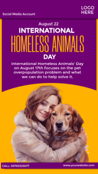 Ungu International Homeless Animals Day Template Instagram Story