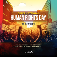 黑色 Human Rights Day Isikwele Template