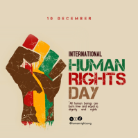 Желтый International Human Rights Day Quadrat Template