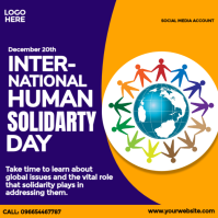 International Human Solidarity Day Instagram Post template