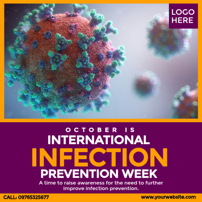 Happy Infection Week International Infection Prevention Week Template | PosterMyWall