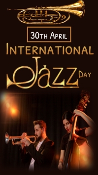 international jazz day,jazz day celebration Instagram Story template