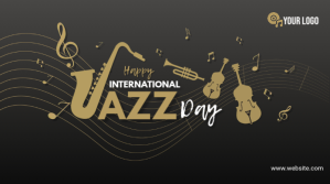 International Jazz Day Twitter-bericht template