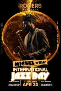 International Jazz Night Poster template