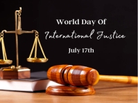 International justice Day Yard Sign template