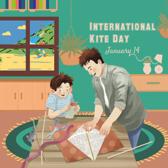 International Kite Day Instagram Post Template | PosterMyWall