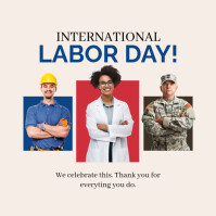 International Labor Day Instagram Post template