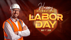 International Labor Day Landscape Banner temp Презентация (16 : 9) template