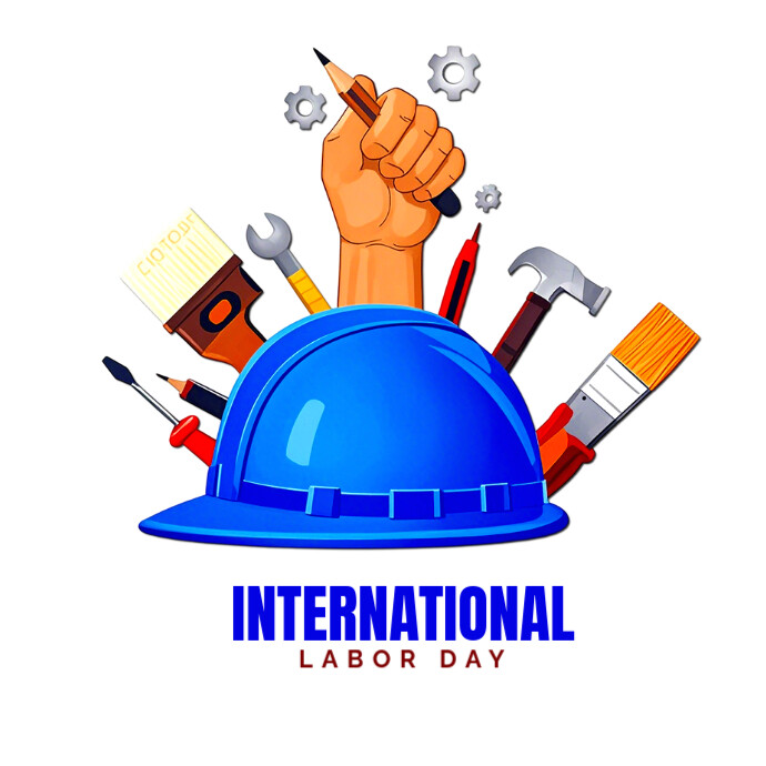 International labor day logo template