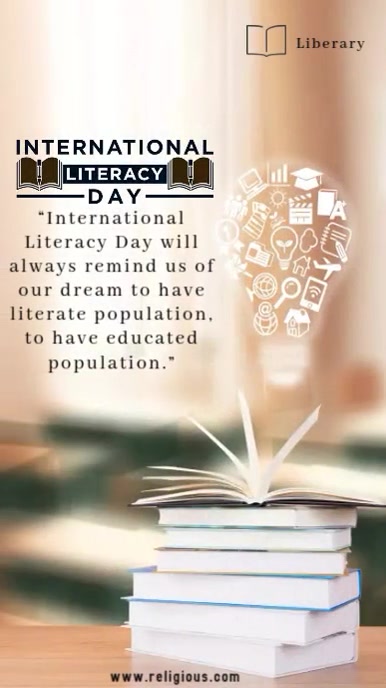 International Literacy Day Instagram Story template