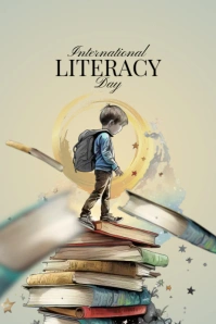 International Literacy Day Poster template