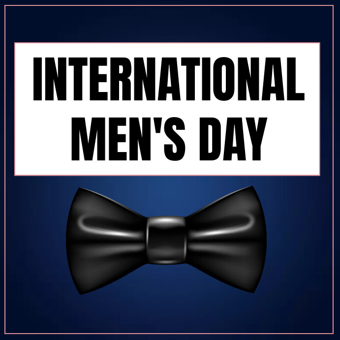 International men's day flyer Instagram Post template